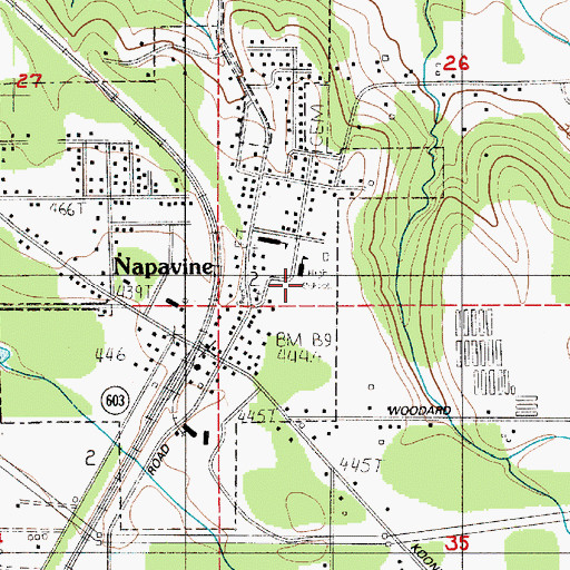 Topographic Map of Napavine Junior - Senior High School, WA
