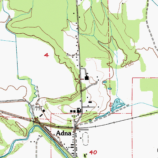 Topographic Map of Adna Elementary School, WA