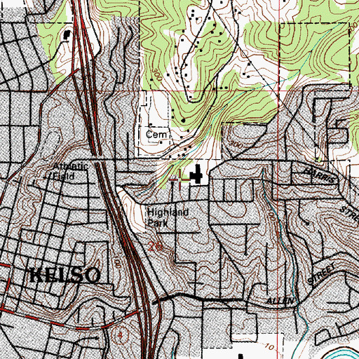 Topographic Map of Butler Acres Elementary School, WA