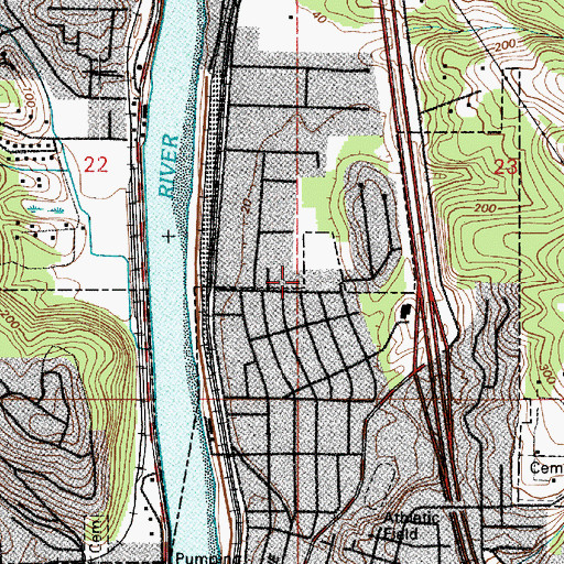 Topographic Map of Barnes Elementary School, WA