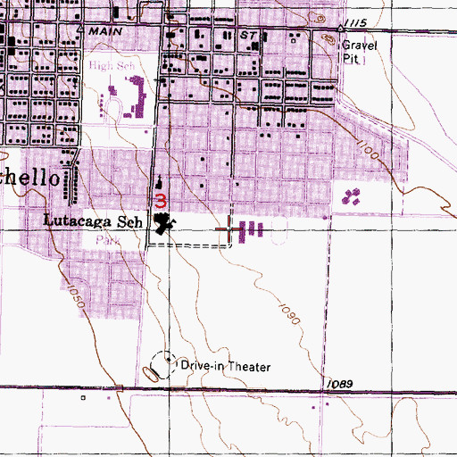 Topographic Map of Hiawatha Elementary School, WA