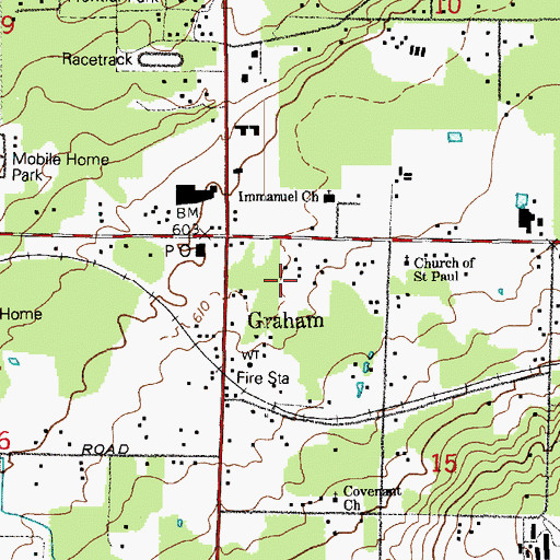 Topographic Map of Kapowsin Elementary School, WA