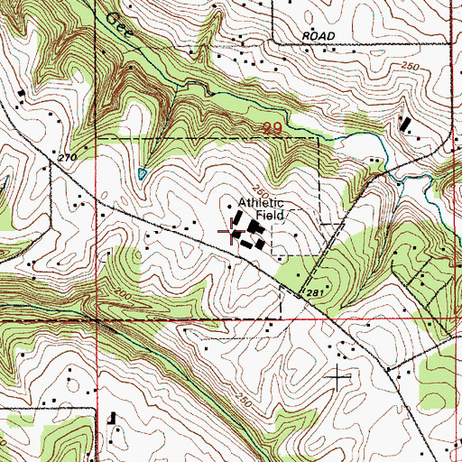 Topographic Map of Ridgefield High School, WA