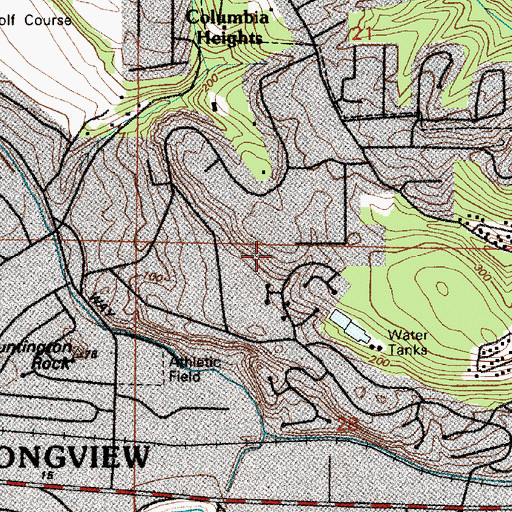 Topographic Map of Cascade Middle School, WA