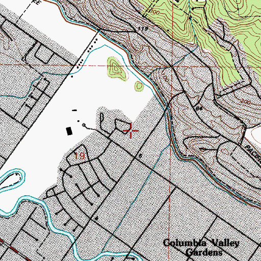 Topographic Map of Mint Valley Elementary School, WA