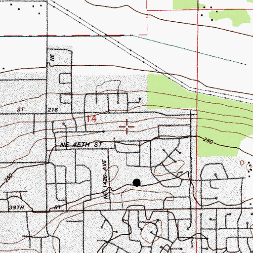 Topographic Map of Burnt Bridge Creek Elementary School, WA