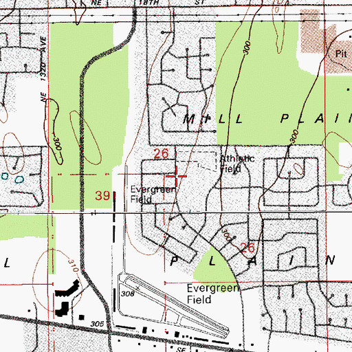 Topographic Map of Hearthwood Elementary School, WA