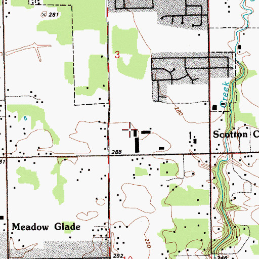 Topographic Map of Maple Grove School, WA