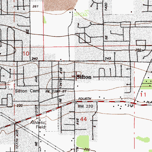 Topographic Map of Sifton Elementary School, WA
