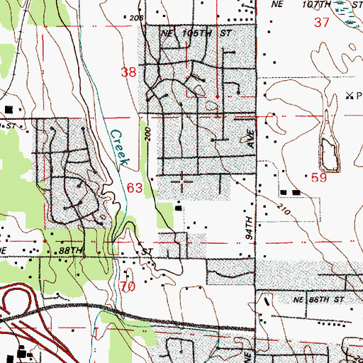 Topographic Map of Sunset Elementary School, WA