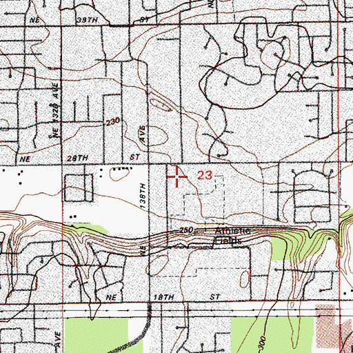 Topographic Map of Burton Elementary School, WA
