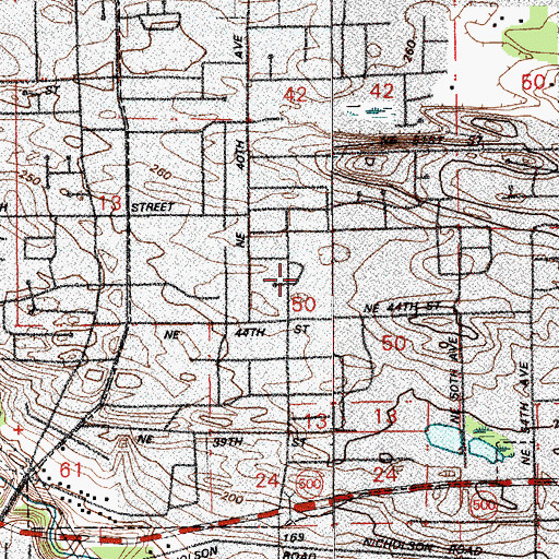 Topographic Map of Harry S Truman Elementary School, WA