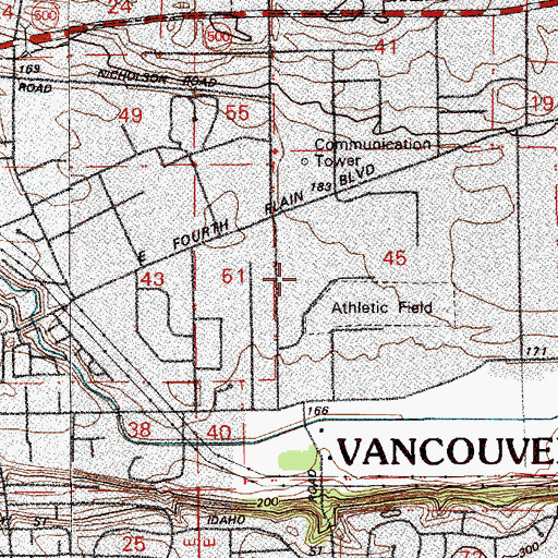 Topographic Map of Pan Terra Alternative School, WA