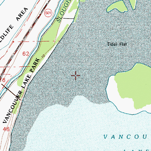 Topographic Map of Dwight D Eisenhower Elementary School, WA