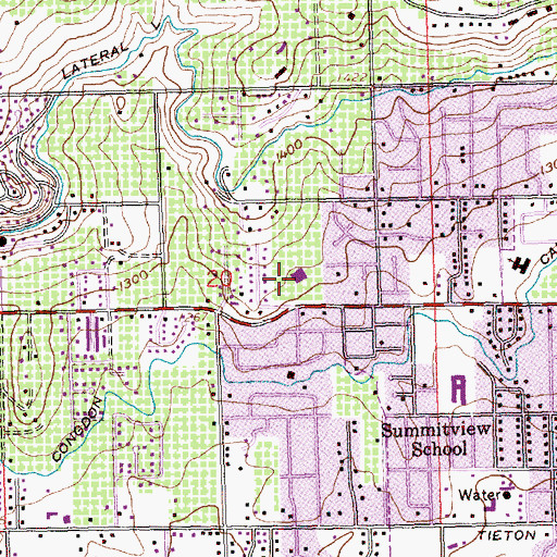 Topographic Map of West Side Christian School, WA