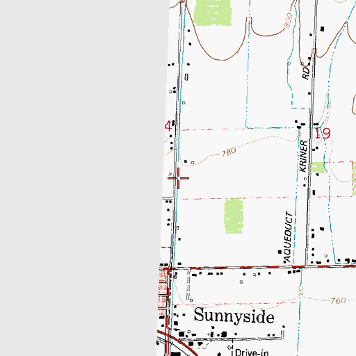 Topographic Map of Sierra Vista Middle School, WA