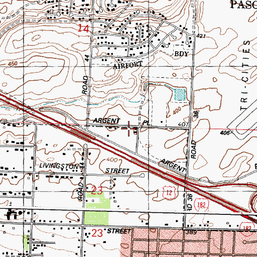 Topographic Map of Ruth Livingston Elementary School, WA