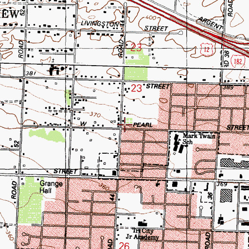 Topographic Map of Tri-City Junior Academy, WA