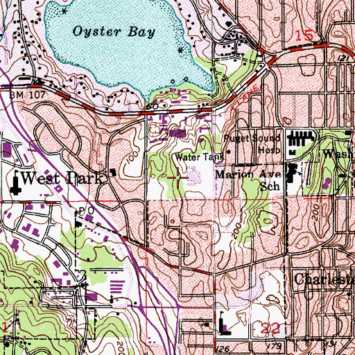 Topographic Map of West Sound Technical Skills Center, WA