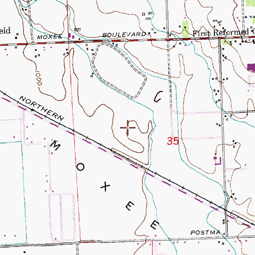 Topographic Map of East Valley High School, WA