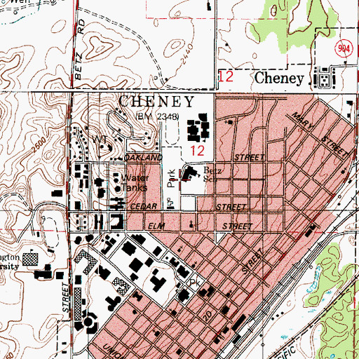 Topographic Map of Betz Elementary School, WA