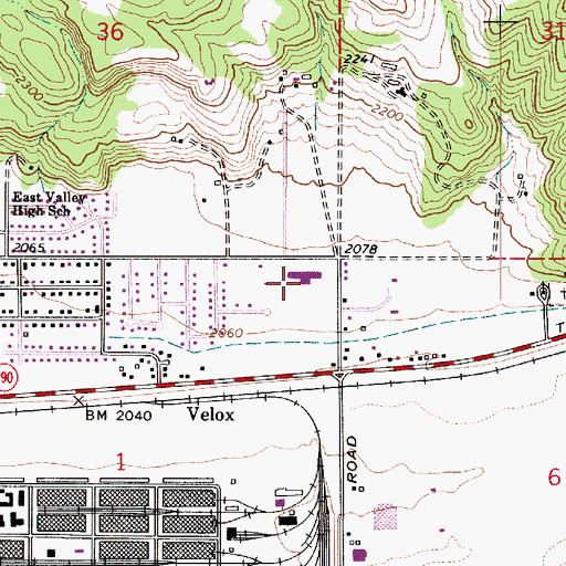 Topographic Map of Skyview Elementary School, WA