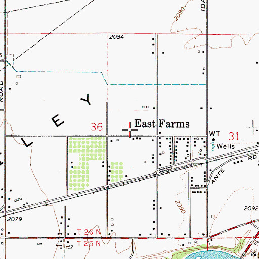 Topographic Map of East Farms Elementary School, WA