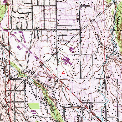 Topographic Map of Cedarbrook, WA