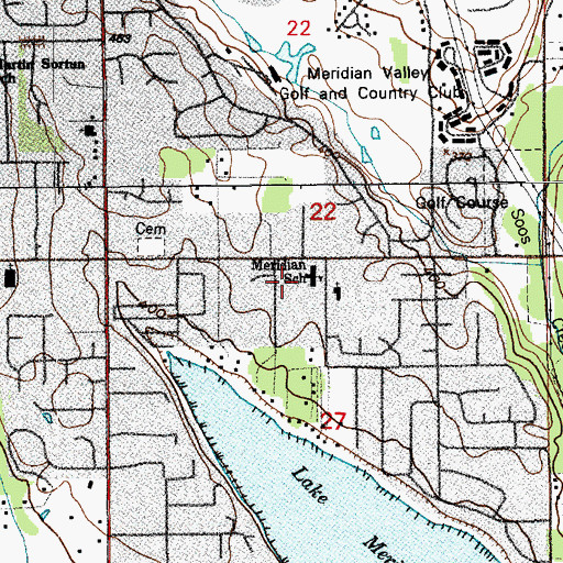 Topographic Map of Meridian Elementary School, WA