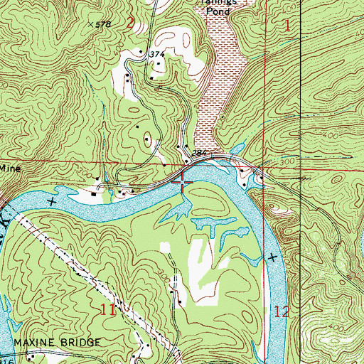 Topographic Map of McCartys Ferry (historical), AL