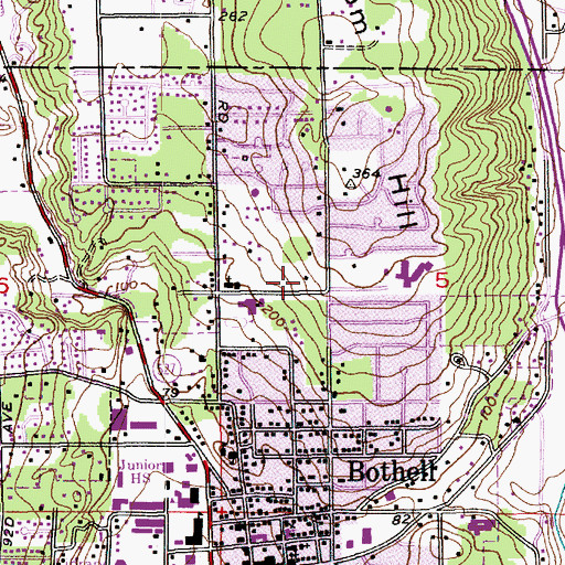 Topographic Map of Heritage Christian Academy, WA