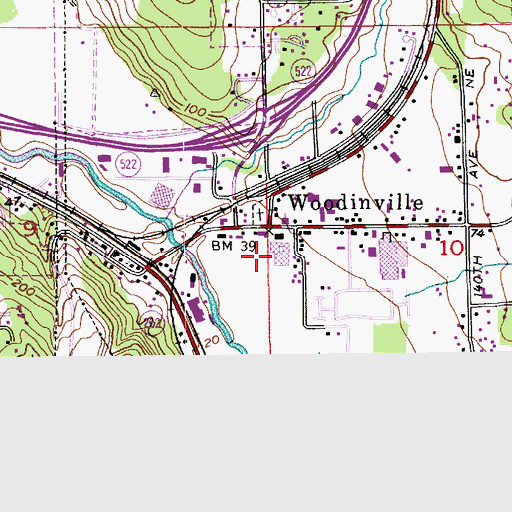 Topographic Map of C O Sorenson School, WA