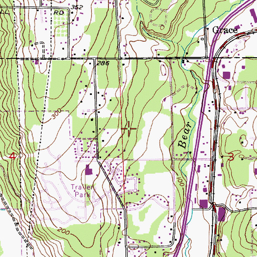 Topographic Map of Woodinville High School, WA