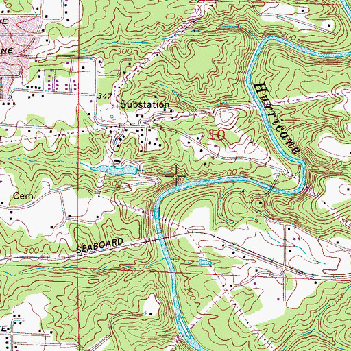 Topographic Map of Chambers Mill (historical), AL