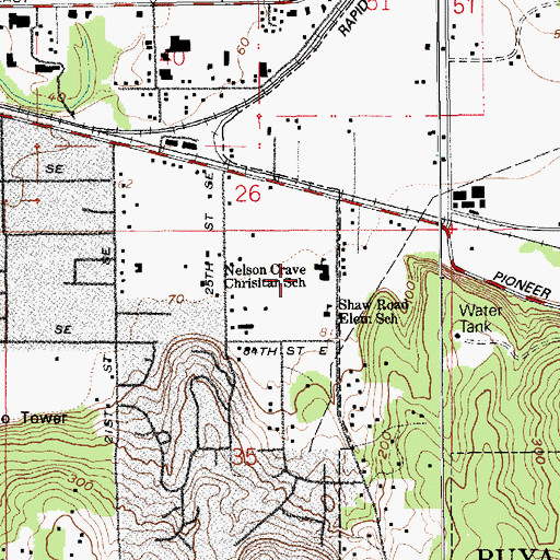 Topographic Map of Northwest Christian School, WA