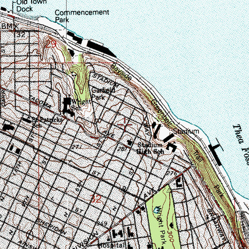 Topographic Map of Gwen E Johnson School of Learning, WA