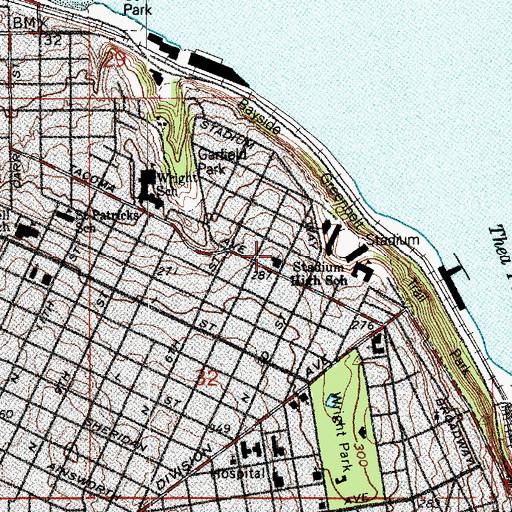 Topographic Map of Central Luthern Christian School, WA