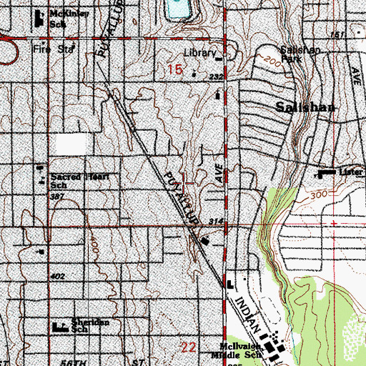 Topographic Map of Eastside Christian Academy, WA
