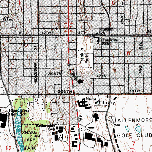 Topographic Map of Life Christian School, WA