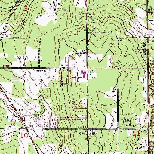 Topographic Map of Captain Charles Wilkes Elementary School, WA