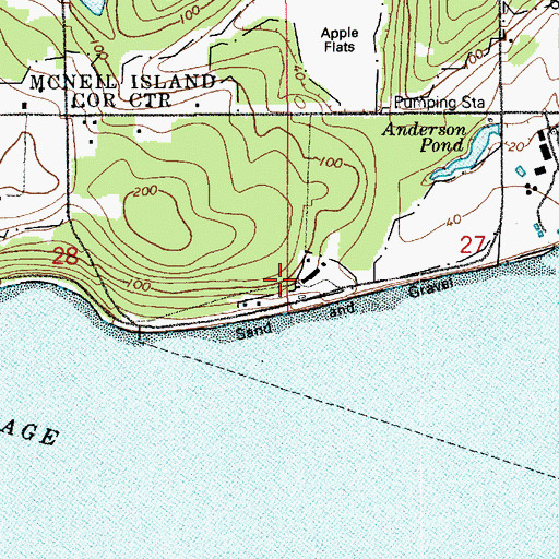 Topographic Map of Harriet Taylor Elementary School, WA