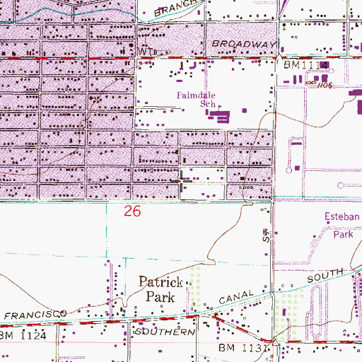 Topographic Map of Tuhavi Park, AZ