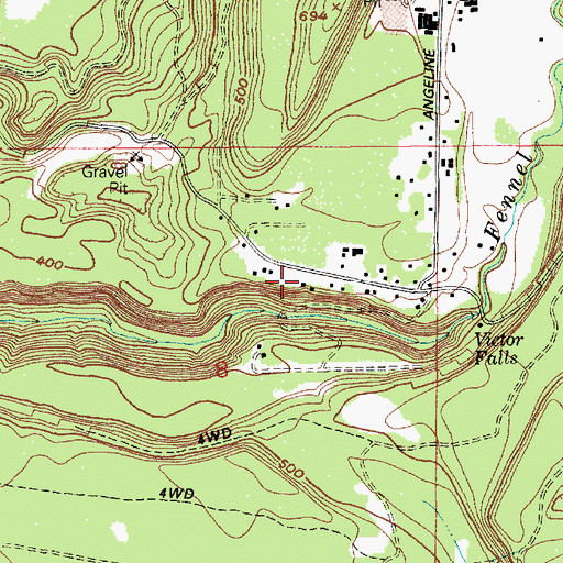 Topographic Map of Victor Falls Elementary School, WA