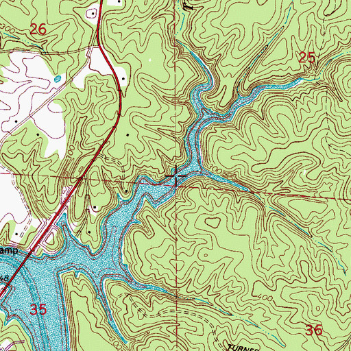 Topographic Map of Tierces Mill (historical), AL