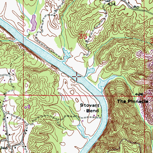 Topographic Map of Bartons Ferry (historical), AL
