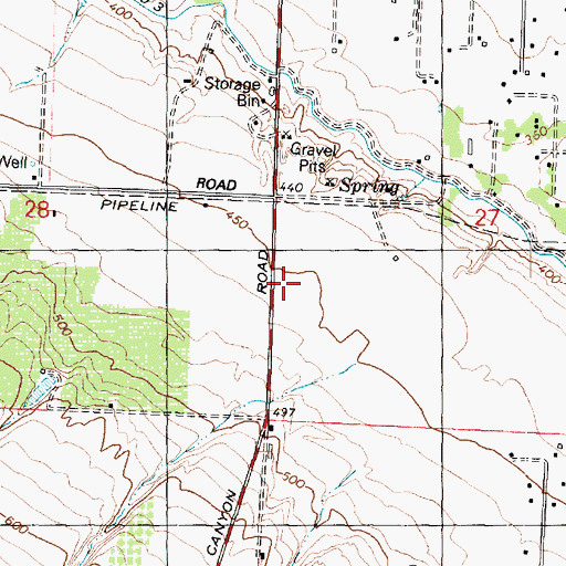 Topographic Map of Finley Elementary School, WA