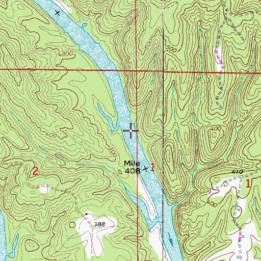 Topographic Map of Birch Shoals, AL