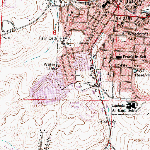 Topographic Map of Pullman Christian School, WA