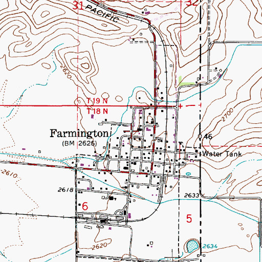 Topographic Map of Farmington Christian School, WA