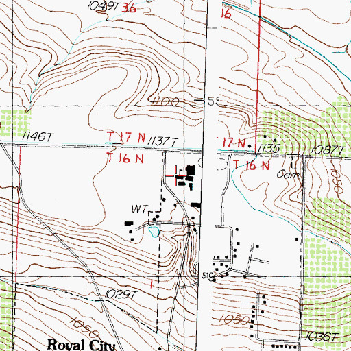 Topographic Map of Royal High School, WA